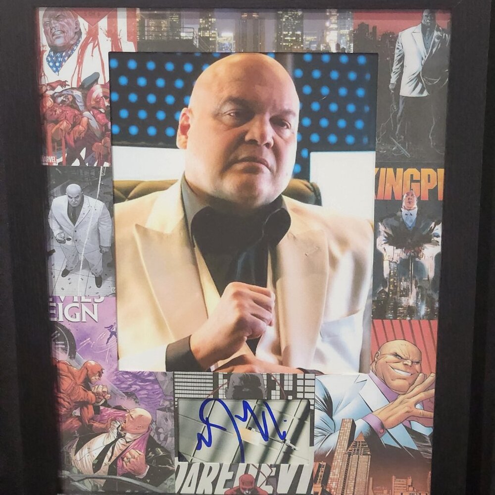Vincent D'Onofrio Kingpin Custom Matted & Framed Signed/Autographed w/Photo B